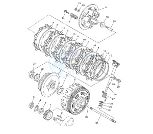 YBR 250 drawing CLUTCH