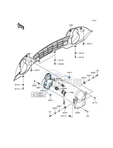 MULE 600 KAF400BGF EU drawing Headlight(s)