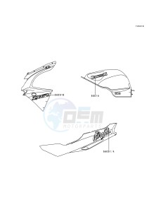 ZX 600 F [NINJA ZX-6R] (F1-F3) [NINJA ZX-6R] drawing DECALS-- RED- --- ZX600-F2- -