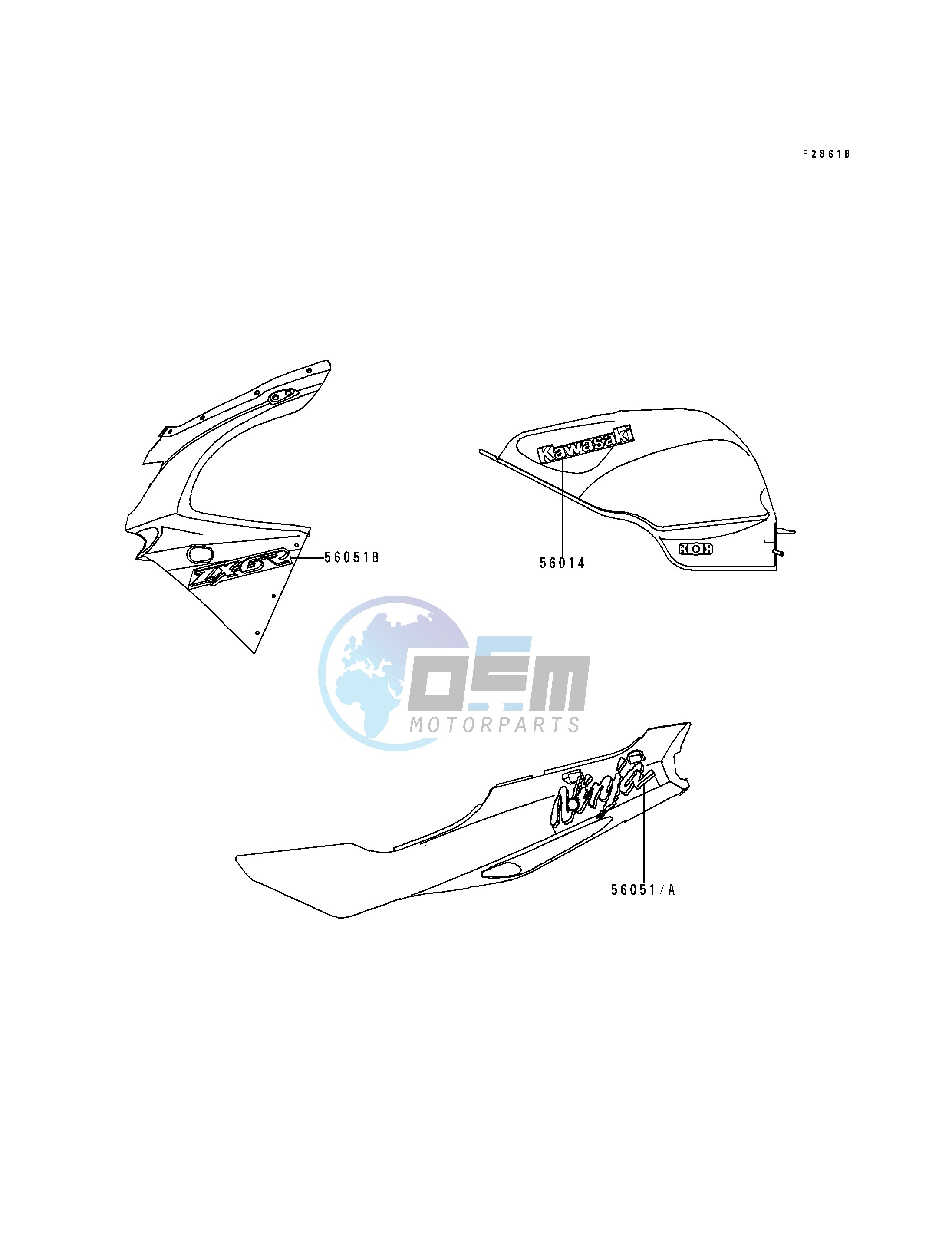 DECALS-- RED- --- ZX600-F2- -