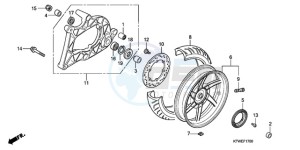 SH300A9 F / ABS CMF TBX drawing REAR WHEEL/SWINGARM