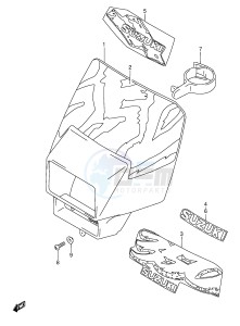 DR350 (E3) drawing HEADLAMP COVER (MODEL N P R S T)