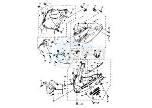 YZF R THUNDER ACE 1000 drawing COWLING 2 MY96-97