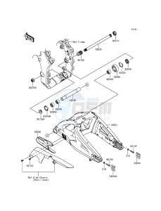 NINJA ZX-10R ZX1000JFF FR XX (EU ME A(FRICA) drawing Swingarm