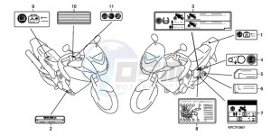 XL125VA EU / CMF - (EU / CMF) drawing CAUTION LABEL (XL125VA)