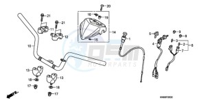 TRX250XA Australia - (U) drawing HANDLE PIPE