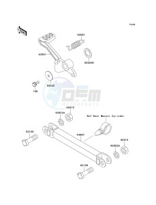 EX 250 F [NINJA 250R] (6F-7F) F6F drawing BRAKE PEDAL_TORQUE LINK