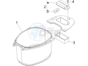 LX 150 4T ie E3 drawing Helmet housing - Undersaddle