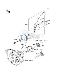 KX250F KX250W9F EU drawing Kickstarter Mechanism