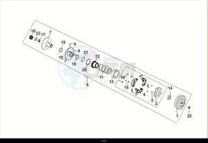 FIDDLE II 50 EFI (AF05W6-EU) (M2) drawing DRIVEN PULLEY ASSY