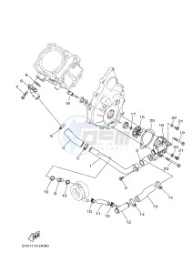 YFM700FWB KODIAK 700 CAMO (B169) drawing WATER PUMP