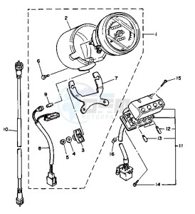 XV VIRAGO 250 drawing METER