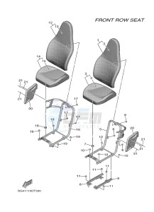 YXF850ES YXF85WPSJ WOLVERINE X (BG41) drawing SEAT