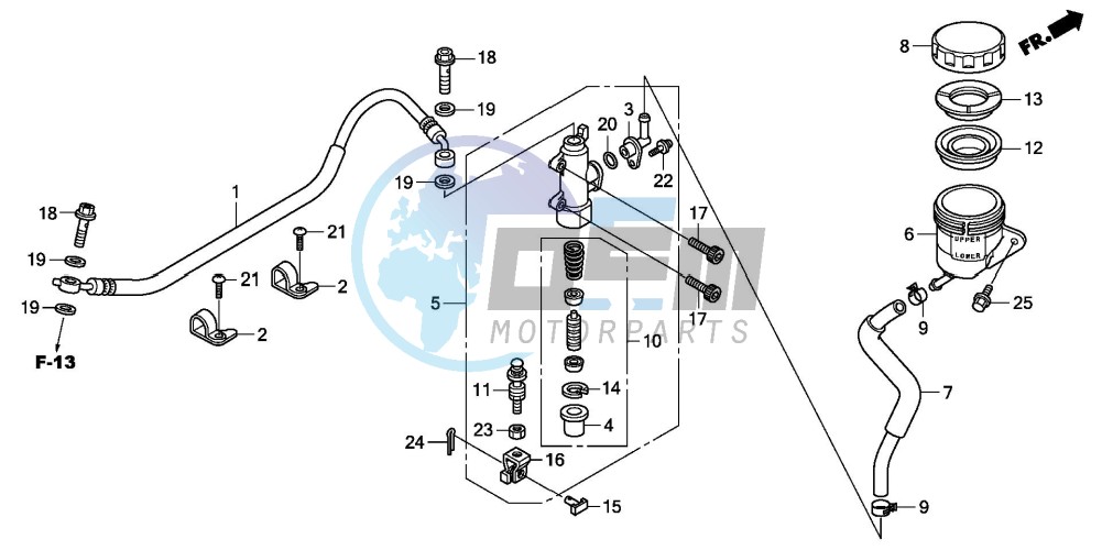 REAR BRAKE MASTER CYLINDER (CB600F)