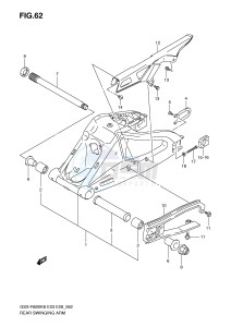 GSX-R600 (E3-E28) drawing REAR SWINGING ARM