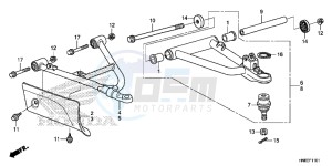 TRX680FAF TRX680 Europe Direct - (ED) drawing FRONT ARM (TRX680FAF,G)