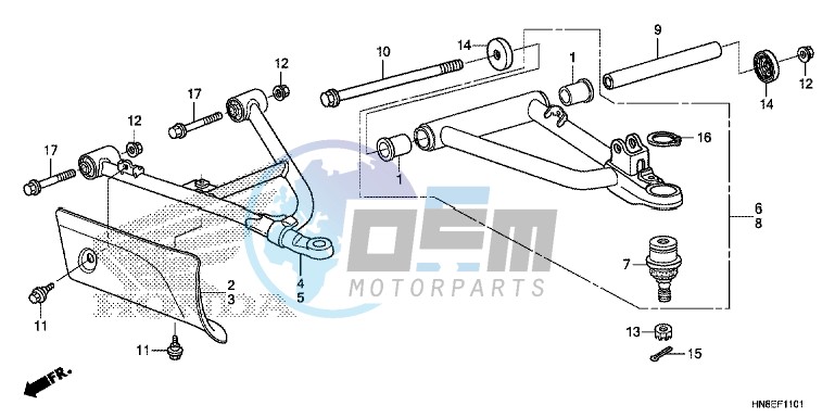 FRONT ARM (TRX680FAF,G)