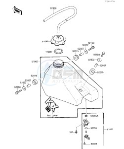 KX 80 N [BIG WHEEL] (N1) [BIG WHEEL] drawing FUEL TANK