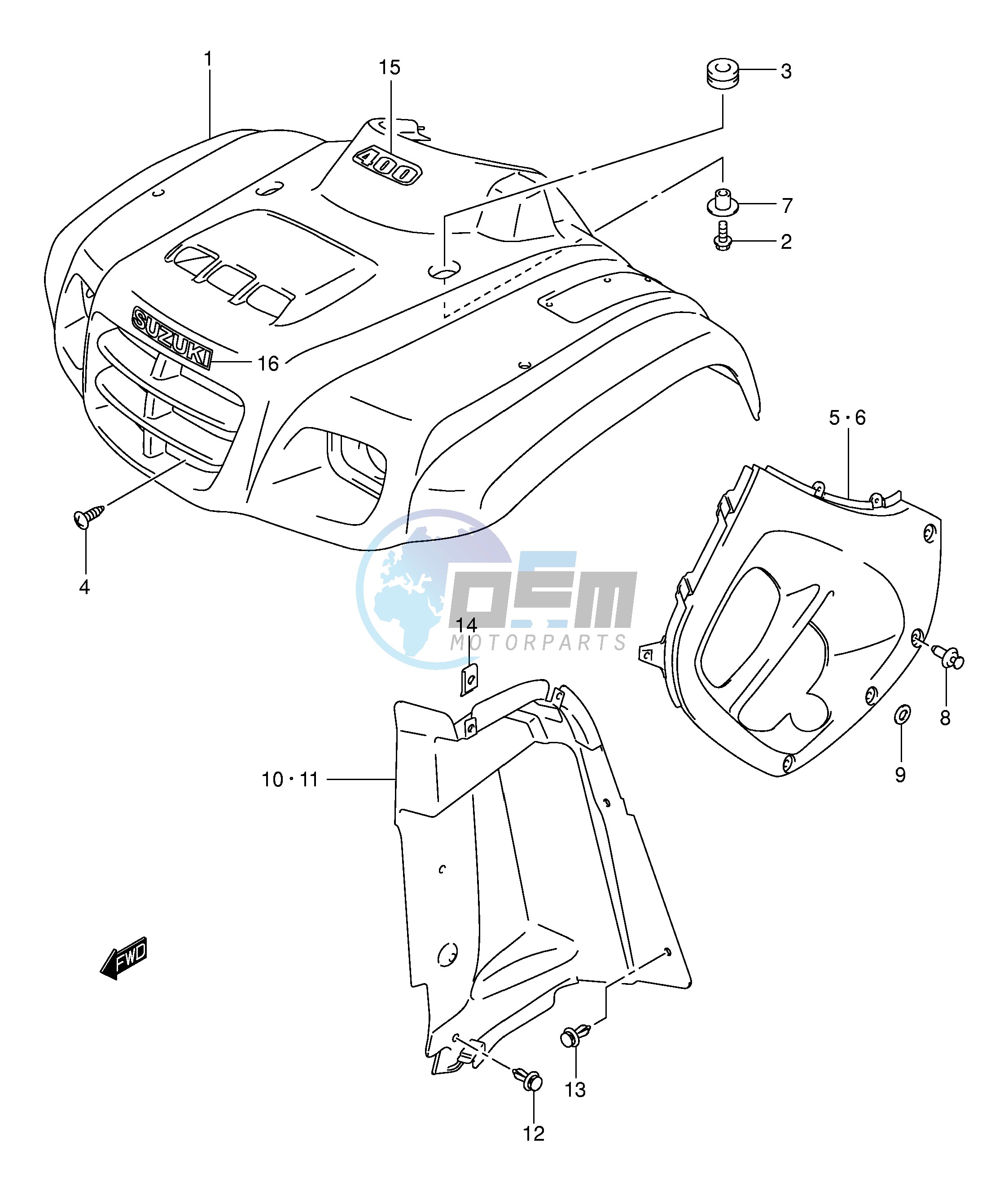 FRONT FENDER (MODEL K3)