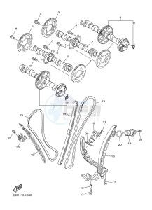 VMX17 VMAX17 1700 (2CE9 2CEA 2CEB) drawing CAMSHAFT & CHAIN