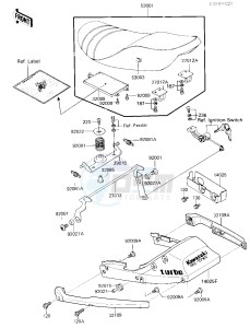 ZX 750 E [GPZ 750 TURBO] (E1-E2) [GPZ 750 TURBO] drawing SEAT_SEAT COVER