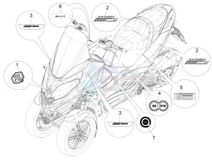 MP3 300 HPE (EMEA, APAC) drawing Plates - Emblems