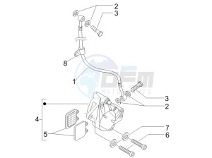 Liberty 50 4T MOC drawing Brakes pipes - Calipers