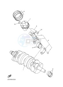 YZF-R6 R6 600 (1JSX) drawing CRANKSHAFT & PISTON