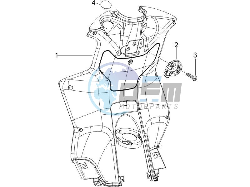 Front glove-box - Knee-guard panel