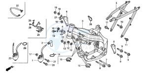 CR125R drawing FRAME BODY/ IGNITION COIL