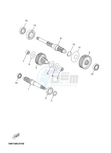 YPR125R XMAX 125 EVOLIS 125 (2DMF 2DMF) drawing TRANSMISSION