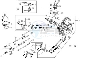 JOYRIDE 200 E2 - 2004 drawing CYLINDER HEAD CPL   / THERMOSTAT