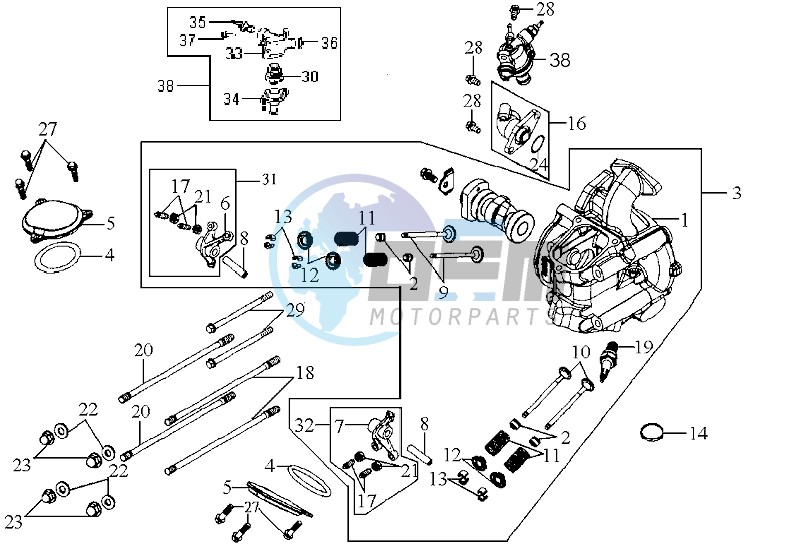 CYLINDER HEAD CPL   / THERMOSTAT