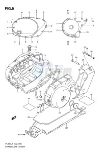 VL800 (E2) VOLUSIA drawing CRANKCASE COVER