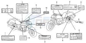 VT750C3 drawing CAUTION LABEL