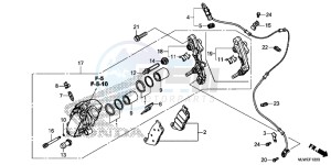 CBR500R England - (3ED) drawing FRONT BRAKE CALIPER