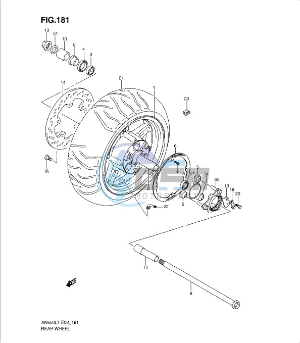 REAR WHEEL (AN650AL1 E24)