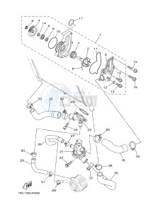 MTM850 MTM-850 XSR900 (B908) drawing WATER PUMP