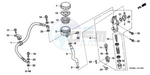 TRX680FA9 Australia - (U) drawing RR. BRAKE MASTER CYLINDER