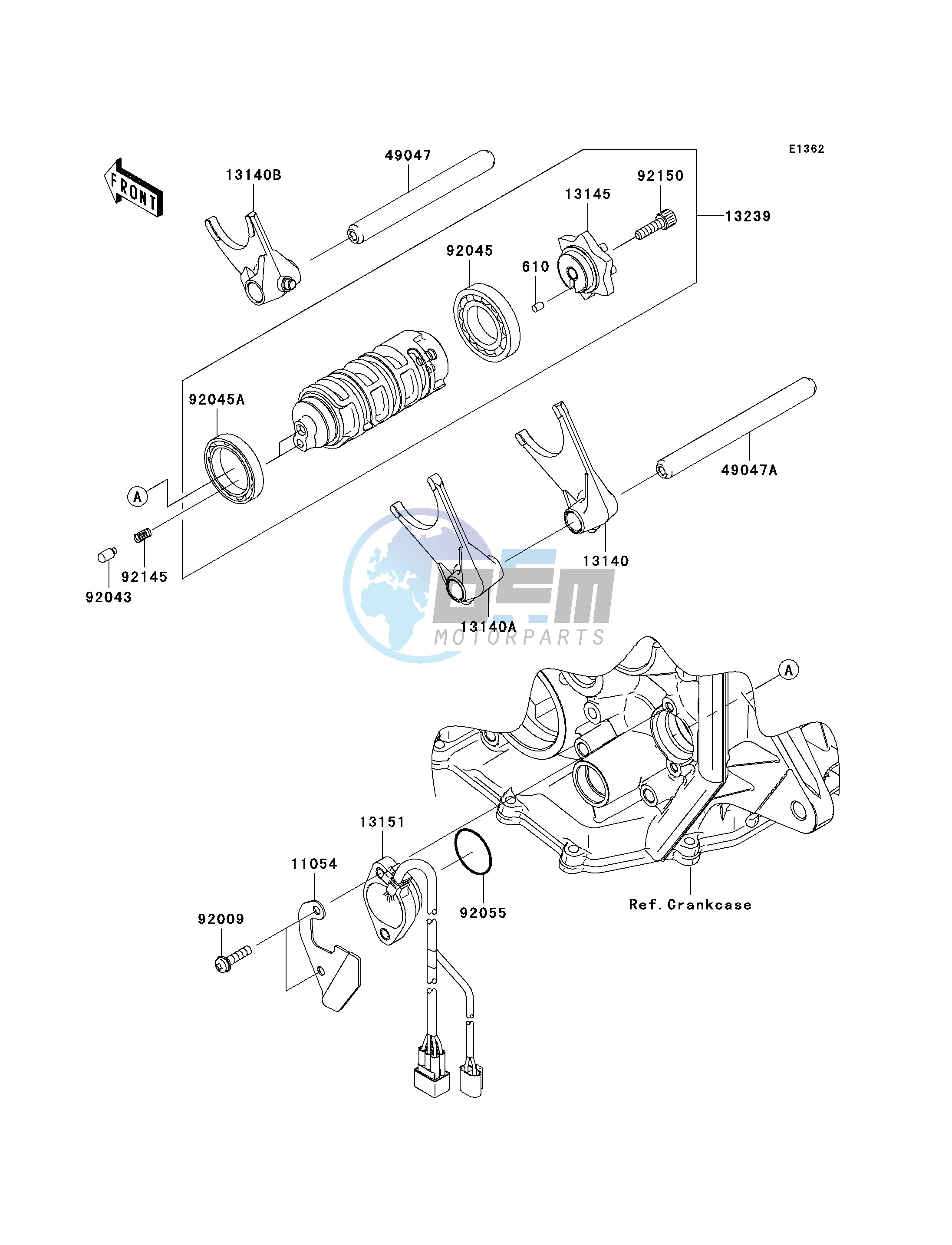 GEAR CHANGE DRUM_SHIFT FORK-- S- -