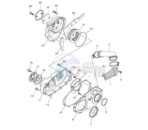 XP T-MAX 500 drawing CRANKCASE COVER  RIGHT