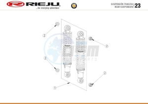 BYE-BIKE-BLACK 50 drawing REAR SUSPENSION