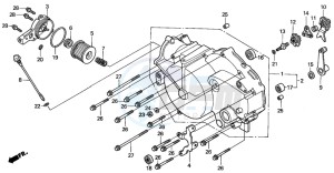 TRX350FM RANCHER 4X4 drawing FRONT CRANKCASE COVER (1)