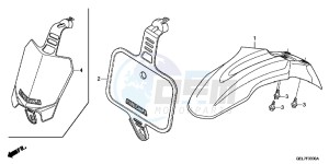 CRF50FD CRF50F Europe Direct - (ED) drawing FRONT FENDER