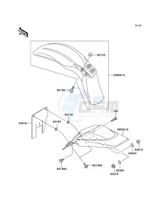 KLX110 KLX110A7F EU drawing Fenders