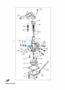 PW50 (2SAU) drawing CARBURETOR