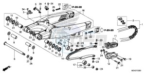 CRF450RF CRF450R Europe Direct - (ED) drawing SWINGARM