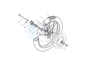 TT RE 600 drawing FRONT WHEEL