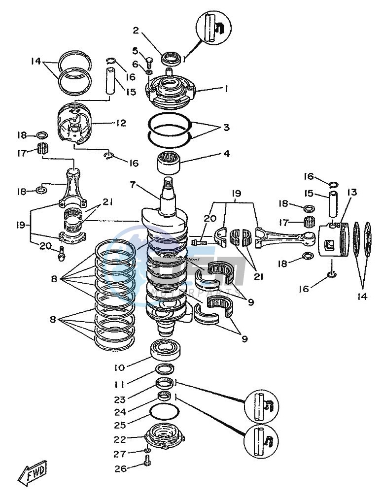 CRANKSHAFT--PISTON