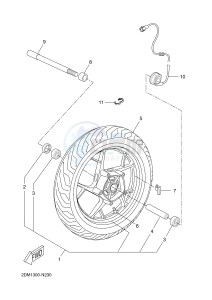 YP125R X-MAX125 (2DM7 2DM7) drawing FRONT WHEEL